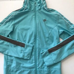 Nike Turquoise Zip-Up Jacket with Gray Accents